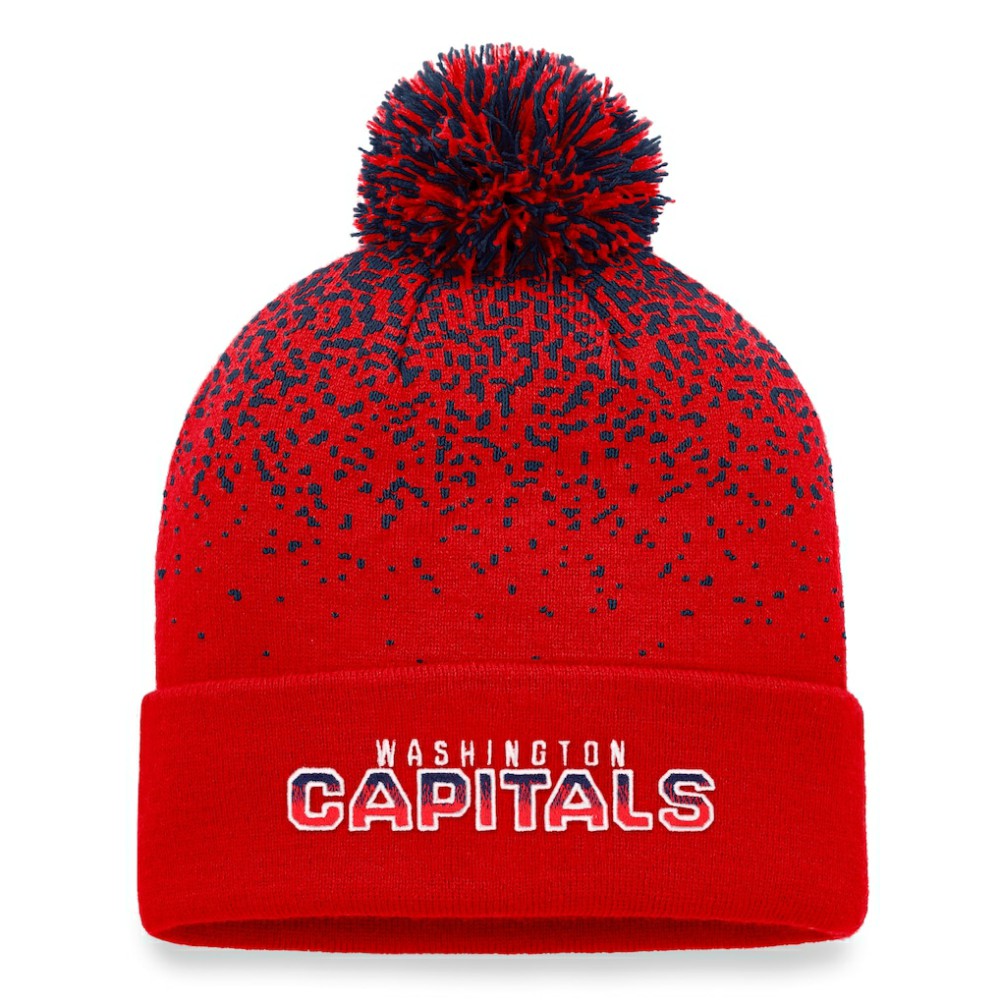 Washington Capitals Fanatics Iconic Gradient Cuffed Knit Hat with Pom - NHL Hats