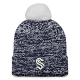 Seattle Kraken Fanatics Women's Glimmer Cuffed Knit Hat with Pom - NHL Hats