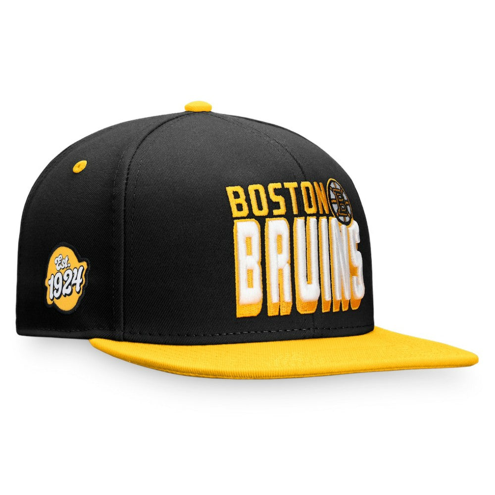 Boston Bruins Fanatics Heritage Retro Two-Tone Snapback Hat - NHL Hats