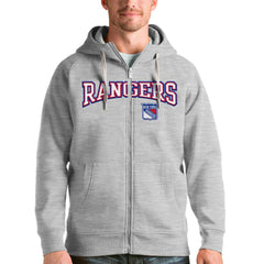 New York Rangers Antigua Wordmark Victory Full-Zip Hoodie - NHL Hoodies