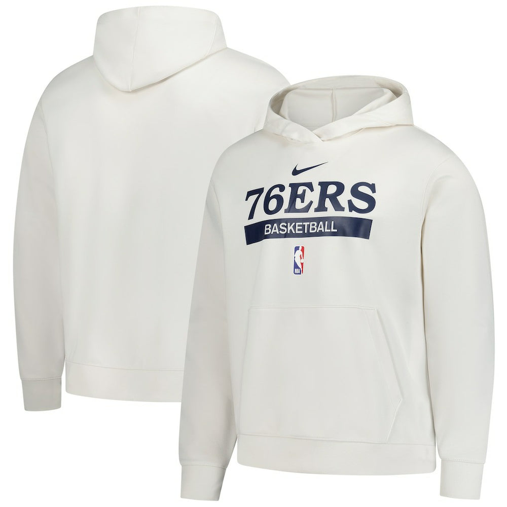 Cream Philadelphia 76ers 2022/23 Spotlight On-Court Practice Performance Pullover Hoodie | NBA