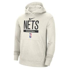 Cream Brooklyn Nets 2022/23 Spotlight On-Court Practice Performance Pullover Hoodie | NBA
