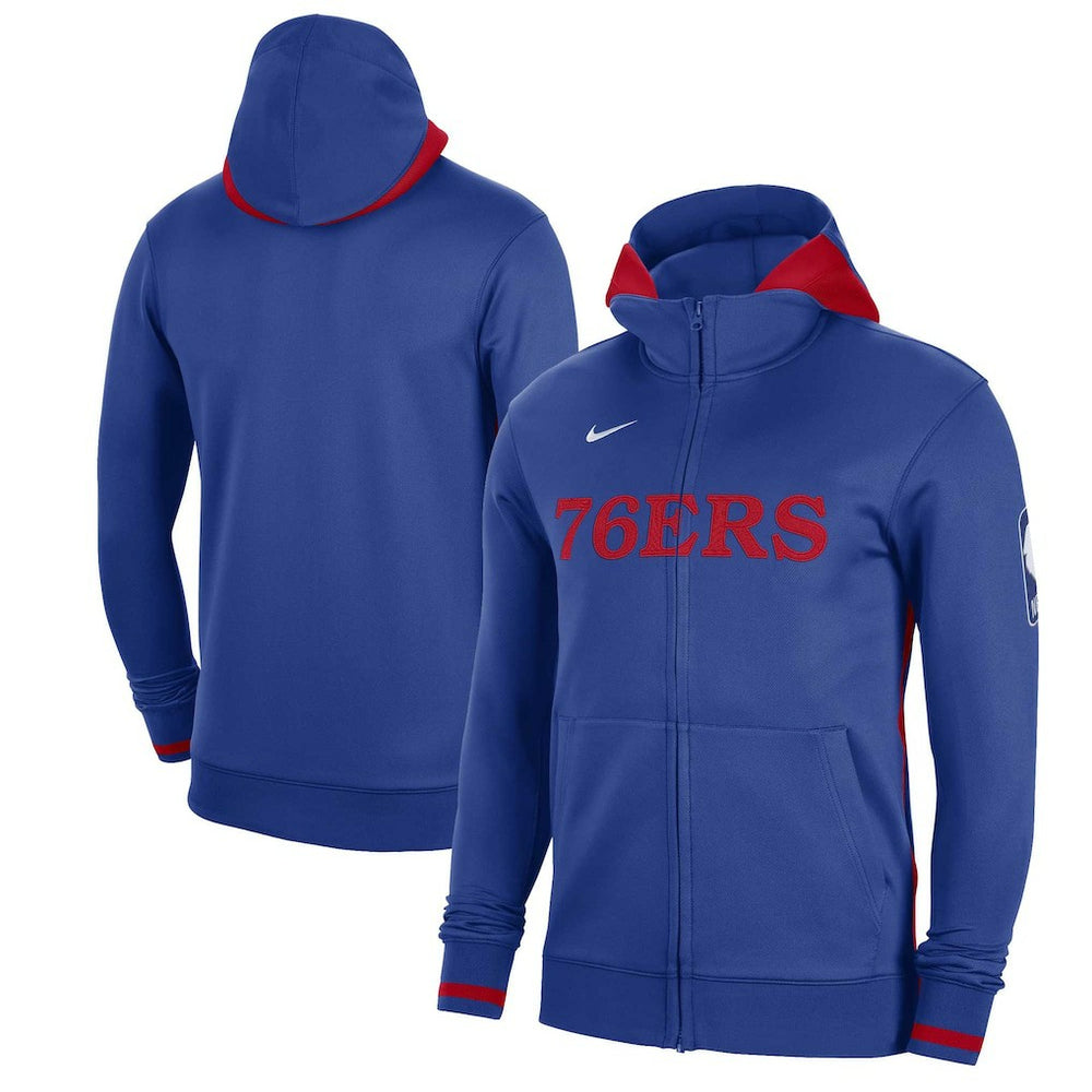 Royal Philadelphia 76ers Authentic Showtime Performance Full-Zip Hoodie | NBA