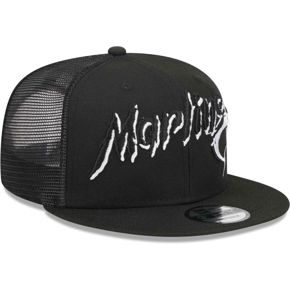 Miami Marlins New Era Street Trucker 9FIFTY Snapback Hat - MLB Hats
