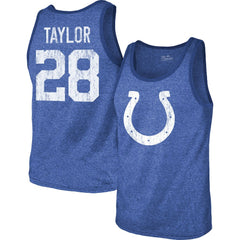 Indianapolis Colts Jonathan Taylor Majestic Threads Player Name & Number Tri-Blend Tank Top | NFL Sale