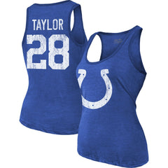 Indianapolis Colts Jonathan Taylor Majestic Threads Women's Player Name & Number Tri-Blend Tank Top | NFL US
