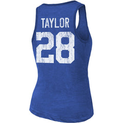 Indianapolis Colts Jonathan Taylor Majestic Threads Women's Player Name & Number Tri-Blend Tank Top | NFL US