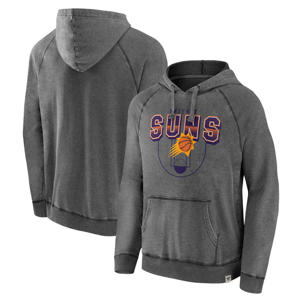 Gray Phoenix Suns True Classics Vintage Snow Wash Raglan Pullover Hoodie | NBA