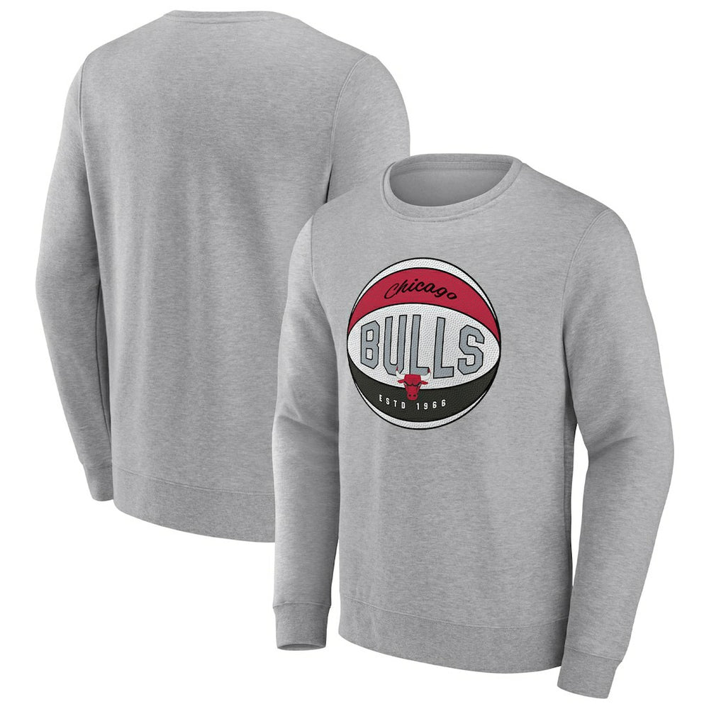 Heathered Gray Chicago Bulls True Classics Vint Pullover Sweatshirt sale | NBA