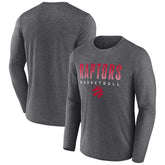 Heathered Charcoal Toronto Raptors Where Legends Play Iconic Practice Long Sleeve T-Shirt | NBA