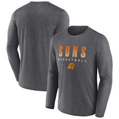 Heathered Charcoal Phoenix Suns Where Legends Play Iconic Practice Long Sleeve T-Shirt | NBA