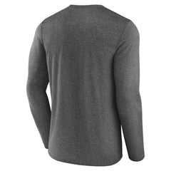 Heather Charcoal Utah Jazz Where Legends Play Iconic Practice Long Sleeve T-Shirt | NBA