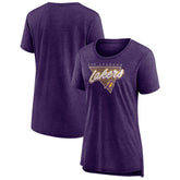 Heathered Purple Los Angeles Lakers Women's True Classics Tri-Blend T-Shirt | NBA