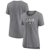 Heathered Gray Brooklyn Nets Women's True Classics Tri-Blend T-Shirt | NBA
