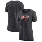 Heathered Charcoal Chicago Bulls Women's True Classics Tri-Blend T-Shirt sale | NBA