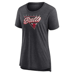 Heathered Charcoal Chicago Bulls Women's True Classics Tri-Blend T-Shirt sale | NBA