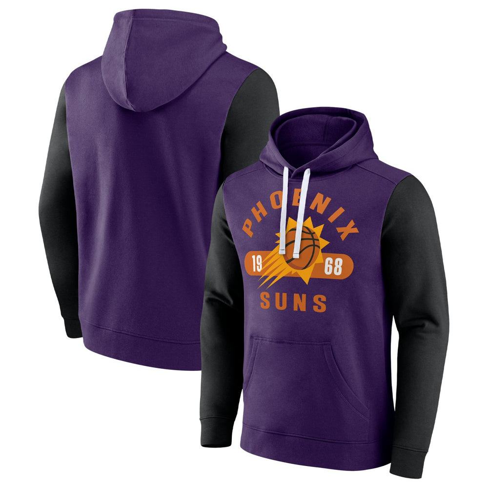 Purple/Black Phoenix Suns Attack Colorblock Pullover Hoodie | NBA