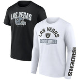 Las Vegas Raiders Long and Short Sleeve Two-Pack T-Shirt | NFL Hot