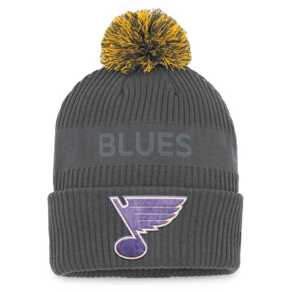 St. Louis Blues Fanatics Authentic Pro Home Ice Cuffed Knit Hat with Pom - NHL Hats