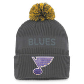 St. Louis Blues Fanatics Authentic Pro Home Ice Cuffed Knit Hat with Pom - NHL Hats
