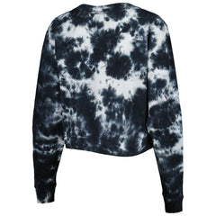 Black Brooklyn Nets Women's Tie Dye Cropped Long Sleeve T-Shirt | NBA