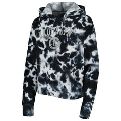 Black Brooklyn Nets Women's Brushed Cotton Tie-Dye Pullover Hoodie | NBA