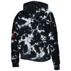 Black Chicago Bulls Women's Brushed Cotton Tie-Dye Pullover Hoodie sale | NBA