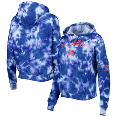 Royal Philadelphia 76ers Women's Brushed Cotton Tie-Dye Pullover Hoodie | NBA