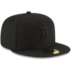 Detroit Tigers New Era Black on Black 59FIFTY Fitted Hat - MLB Hats