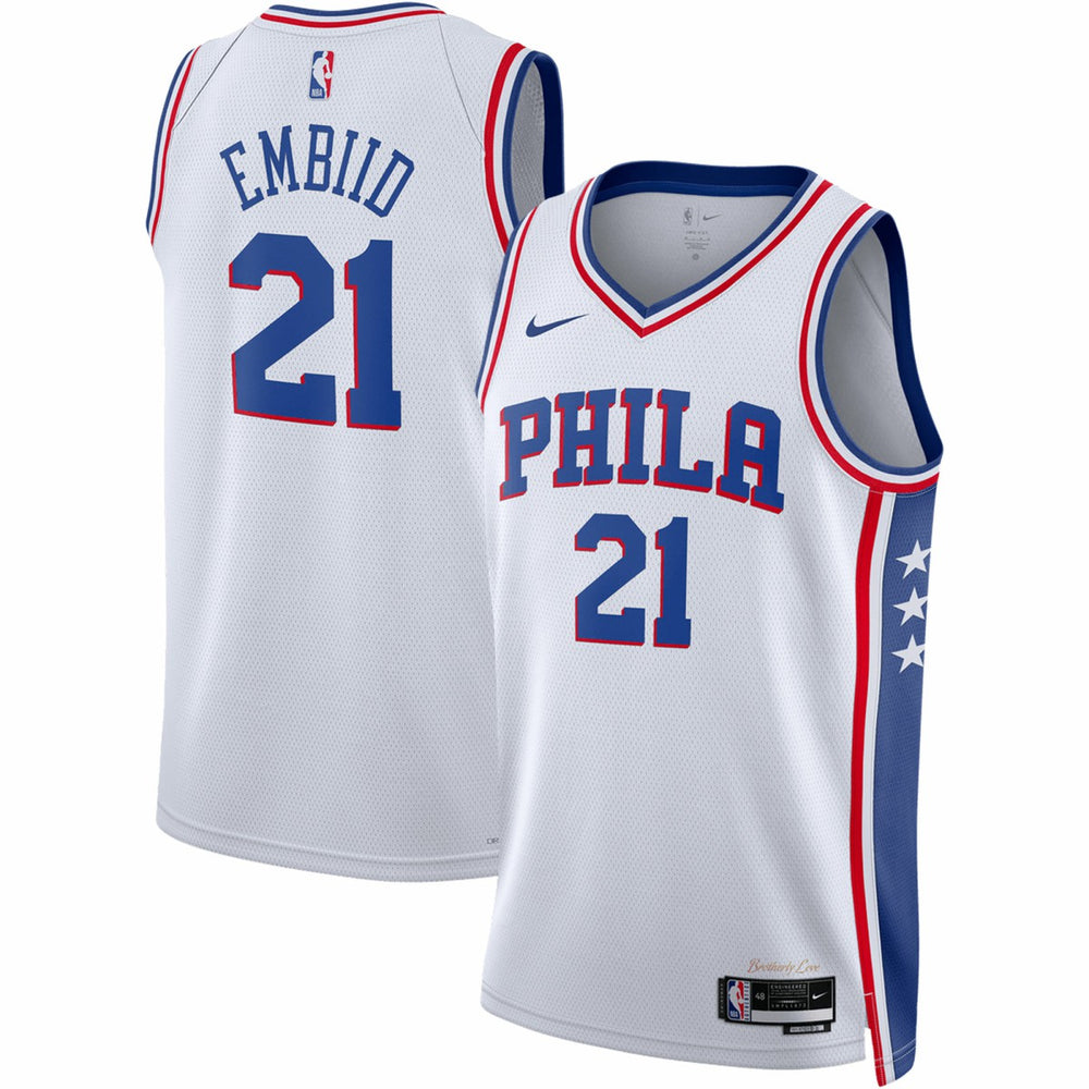 White Joel Embiid Philadelphia 76ers Unisex Swingman Jersey | NBA
