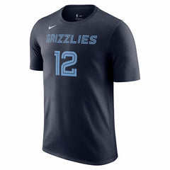 Navy Ja Morant Memphis Grizzlies Icon 2022/23 Name & Number T-Shirt | NBA