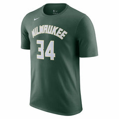 Hunter Green Giannis Antetokounmpo Milwaukee Bucks Icon 2022/23 Name & Number T-Shirt | NBA