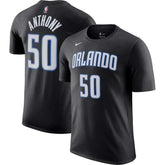 Black Cole Anthony Orlando Magic Icon 2022/23 Name & Number T-Shirt | NBA