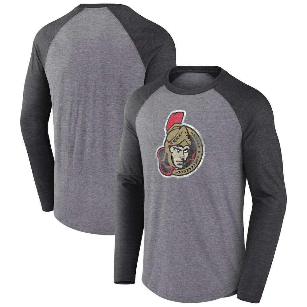 Ottawa Senators Fanatics Special Edition Long Sleeve Tri-Blend Raglan T-Shirt - NHL T-shirts