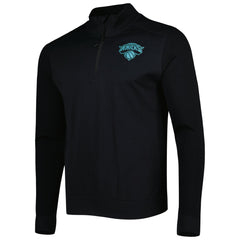 Black New York Knicks Levelwear Nano Engineered Knit Fabric Quarter-Zip Jacket | NBA