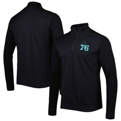 Black Philadelphia 76ers Levelwear Nano Engineered Knit Fabric Quarter-Zip Jacket | NBA