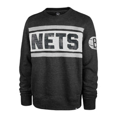 Heather Black Brooklyn Nets '47 Tribeca Emerson Pullover Sweatshirt | NBA