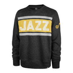 Heather Black Utah Jazz '47 Tribeca Emerson Pullover Sweatshirt | NBA