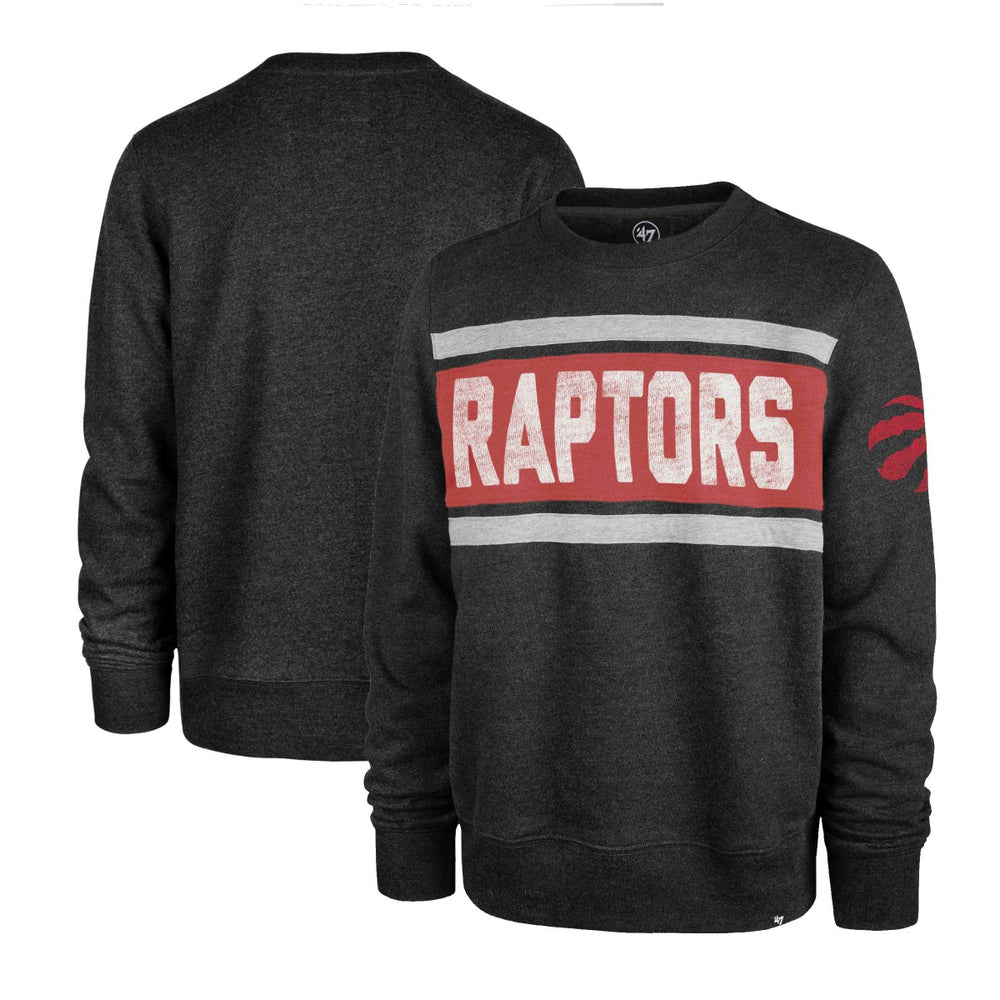 Heather Black Toronto Raptors '47 Tribeca Emerson Pullover Sweatshirt | NBA
