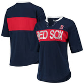 Boston Red Sox Touch Women's Lead Off Notch Neck T-Shirt - MLB T-shirts