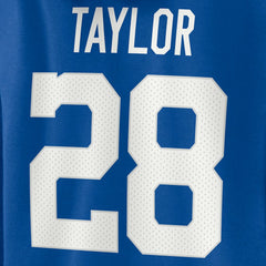 Indianapolis Colts Jonathan Taylor Women's Player Icon Name & Number V-Neck Pullover Hoodie | NFL Discount