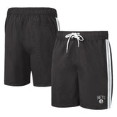 Black/Gray Brooklyn Nets G-III Sports by Carl Banks Sand Beach Volley Swim Shorts | NBA