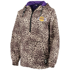 Leopard Los Angeles Lakers DKNY Sport Women's Gabriella Windbreaker Half-Zip Hoodie | NBA