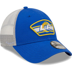 Los Angeles Rams Logo Patch Trucker 9FORTY Snapback Hat | NFL Sale