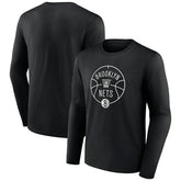 Black Brooklyn Nets Tip-Off Long Sleeve T-Shirt | NBA