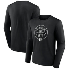 Black Brooklyn Nets Tip-Off Long Sleeve T-Shirt | NBA
