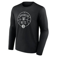 Black Brooklyn Nets Tip-Off Long Sleeve T-Shirt | NBA