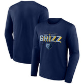 Navy Memphis Grizzlies Tip-Off Long Sleeve T-Shirt | NBA