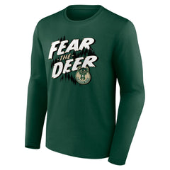 Hunter Green Milwaukee Bucks Tip-Off Long Sleeve T-Shirt | NBA