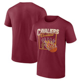 Wine Cleveland Cavaliers Alley Oop T-Shirt sale | NBA